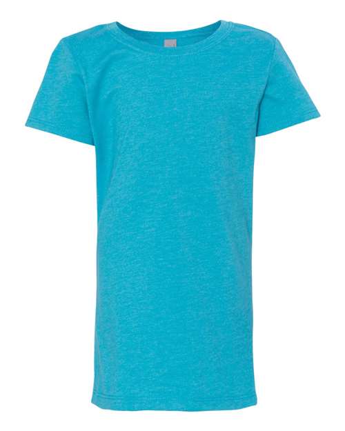 Girls’ CVC Princess T-Shirt - Bondi Blue Front