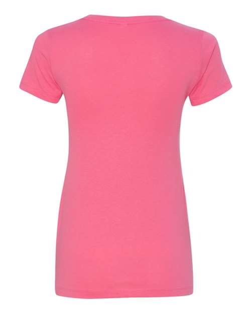 Women's Ideal V-Neck T-Shirt - Hot Pink Back