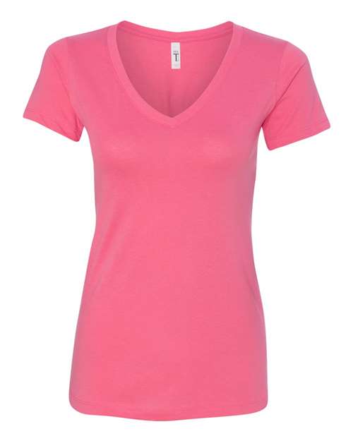 Women's Ideal V-Neck T-Shirt - Hot Pink Front
