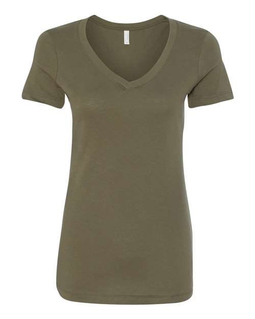Women's Ideal V-Neck T-Shirt - Military Green Front