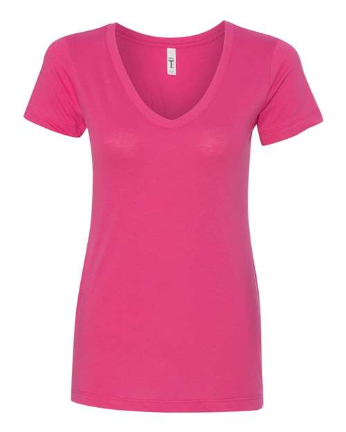 Women's Ideal V-Neck T-Shirt - Raspberry Front