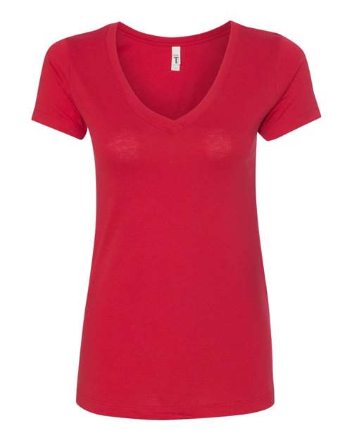Women's Ideal V-Neck T-Shirt - Red Front