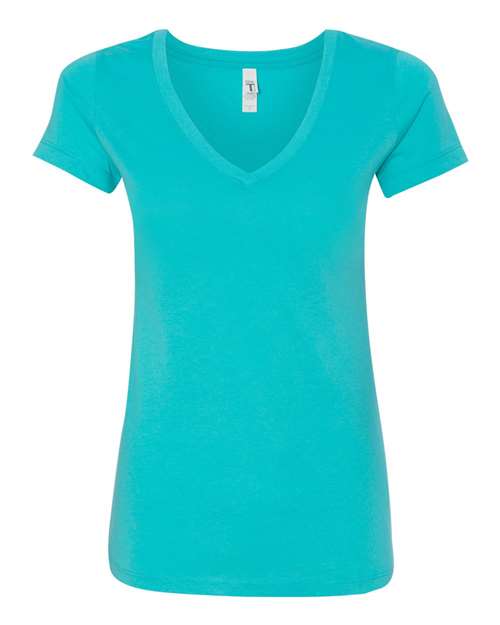 Women's Ideal V-Neck T-Shirt - Tahiti Blue Front