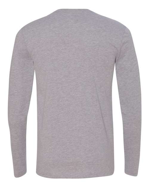 Unisex Cotton Long Sleeve T-Shirt - Heather Grey Back
