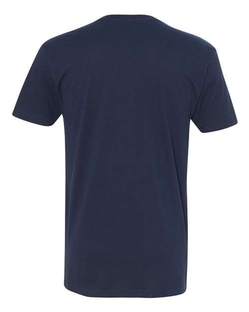 Unisex Cotton V-Neck T-Shirt - Midnight Navy Back