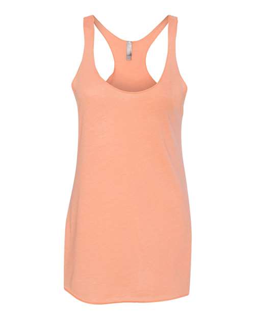 Women’s Triblend Racerback Tank - Vintage Light Orange Front