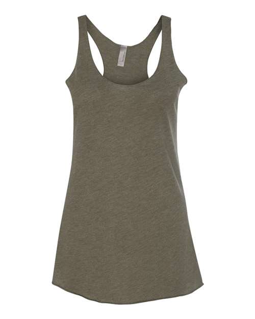 Women’s Triblend Racerback Tank - Military Green Front