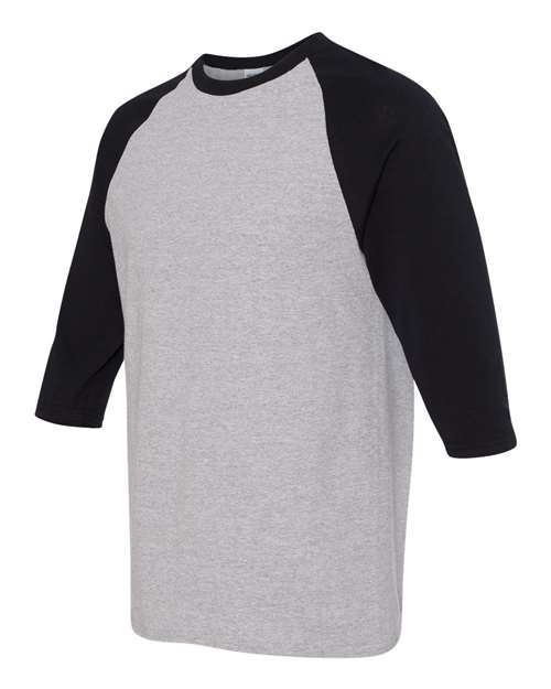 Gildan Unisex Heavy Cotton™ Raglan Three-Quarter Sleeve T-Shirt - Side
