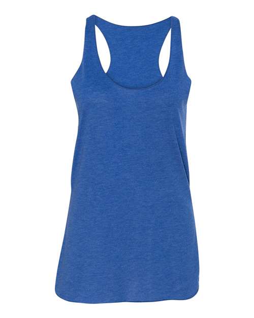 Women's Triblend Racerback Tank - True Royal Triblend Front