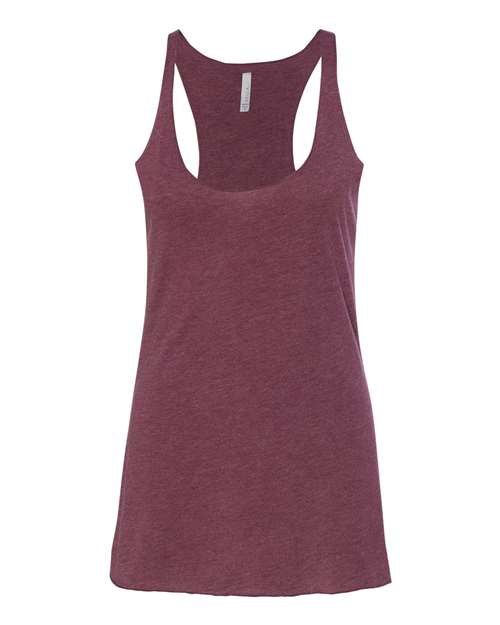 Women's Triblend Racerback Tank - Maroon Triblend Front