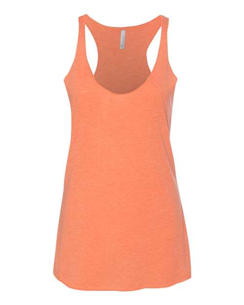 Women's Triblend Racerback Tank - Orange Triblend Front