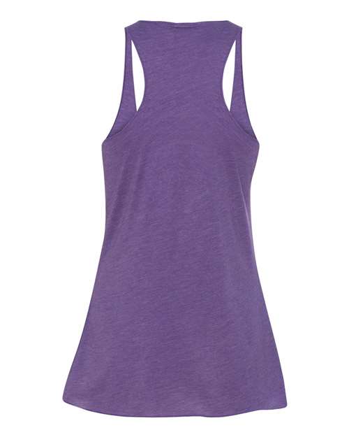 Women's Triblend Racerback Tank - Purple Triblend Back