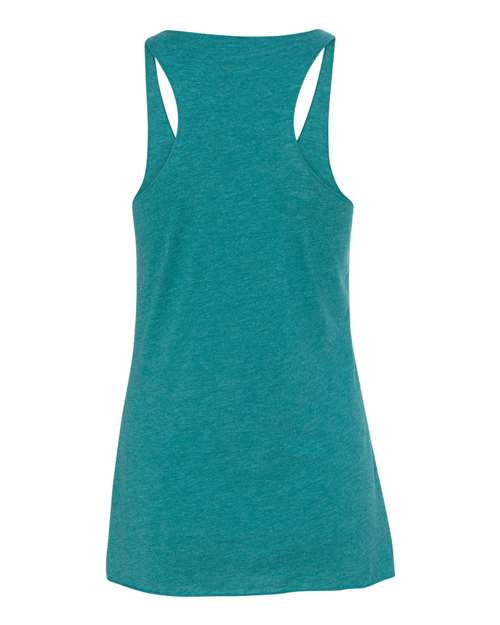 Women's Triblend Racerback Tank - Teal Triblend Back