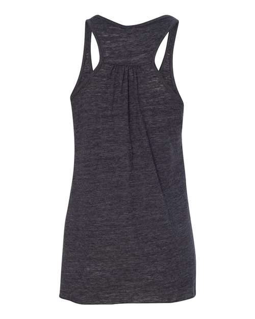 Women's Flowy Racerback Tank - Charcoal Black Slub Back