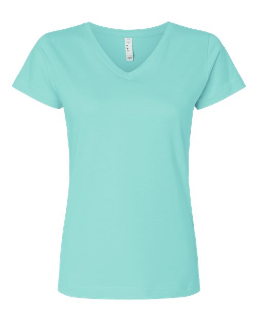Women's Fine Jersey V-Neck Tee - Chill Front