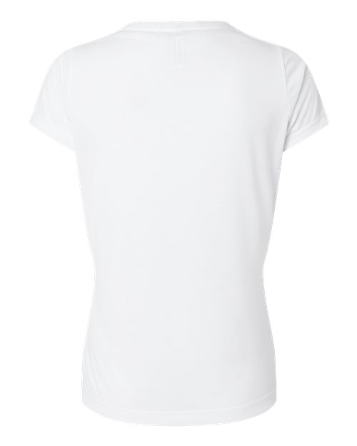 Women's Polyester Sublimation V-Neck Tee - White Back