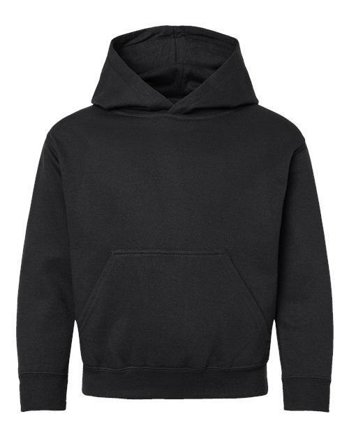 Youth Fleece Hoodie Sweatshirt - Black Front