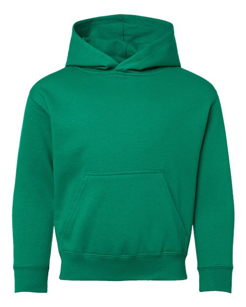 Youth Fleece Hoodie Sweatshirt - Kelly Front