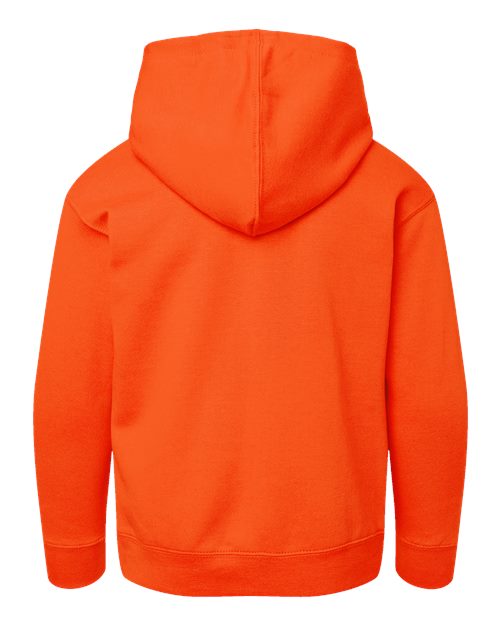 Youth Fleece Hoodie Sweatshirt - Orange Back