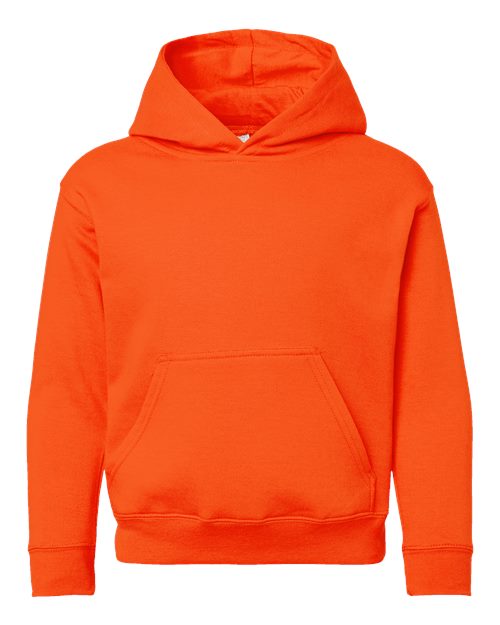 Youth Fleece Hoodie Sweatshirt - Orange Front
