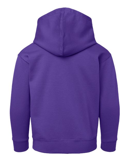 Youth Fleece Hoodie Sweatshirt - Purple Back