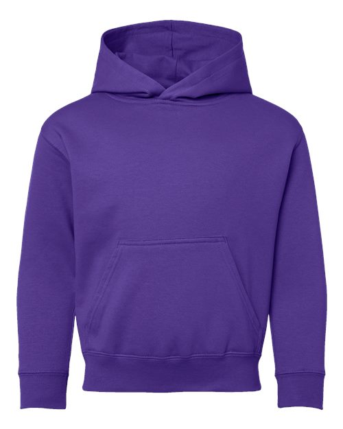Youth Fleece Hoodie Sweatshirt - Purple Front