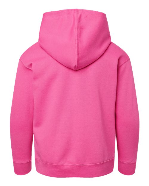 Youth Fleece Hoodie Sweatshirt - Raspberry Back