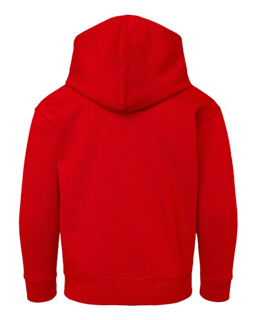 Youth Fleece Hoodie Sweatshirt - Red Back