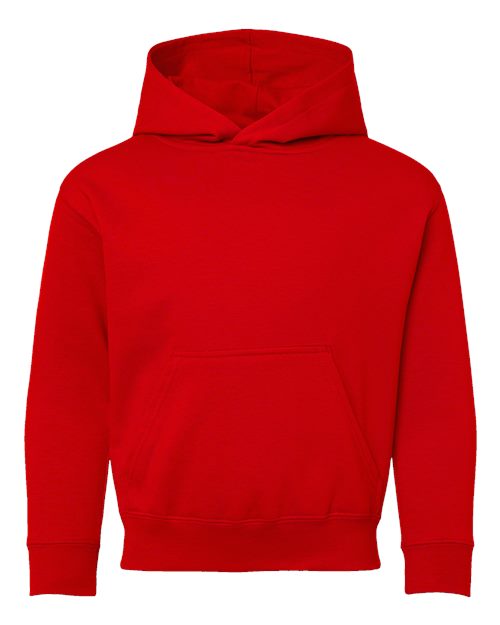 Youth Fleece Hoodie Sweatshirt - Red Front