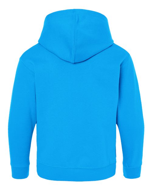 Youth Fleece Hoodie Sweatshirt - Turquoise Back
