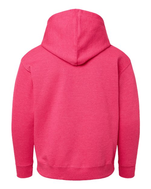 Youth Fleece Hoodie Sweatshirt - Vintage Hot Pink Back
