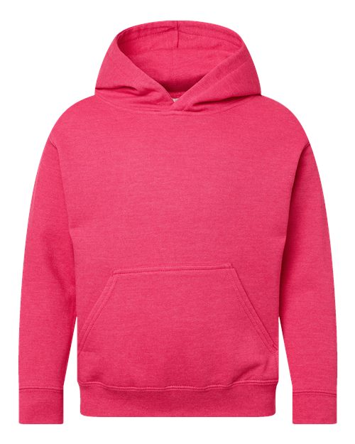 Youth Fleece Hoodie Sweatshirt - Vintage Hot Pink Front