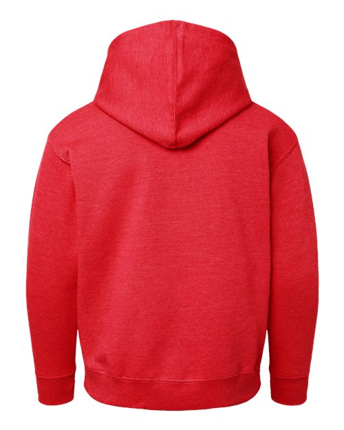 Youth Fleece Hoodie Sweatshirt - Vintage Red Back