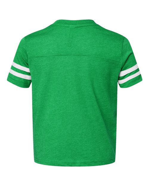 Toddler Football Fine Jersey Tee - Vintage Green/ White Back