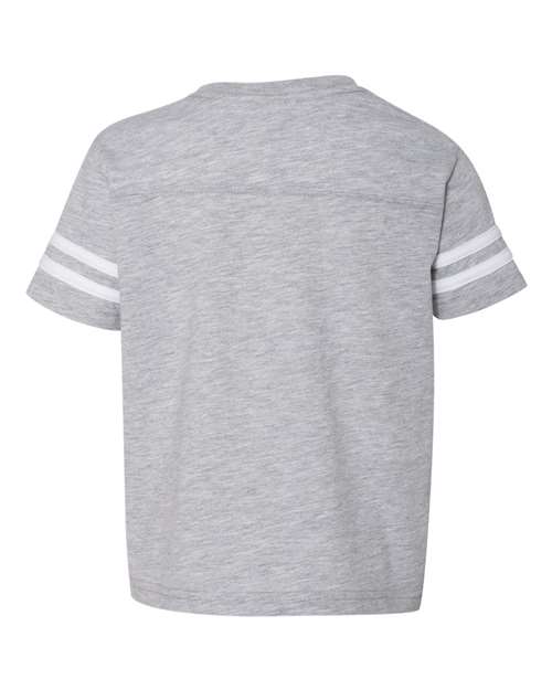 Toddler Football Fine Jersey Tee - Vintage Heather/ White Back