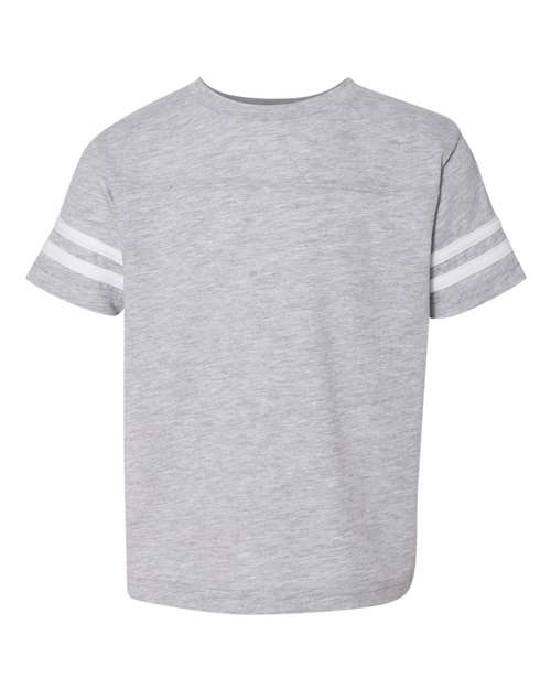 Toddler Football Fine Jersey Tee - Vintage Heather/ White Front