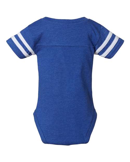 Infant Football Fine Jersey Bodysuit - Vintage Royal/ White Back