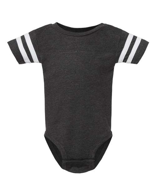 Infant Football Fine Jersey Bodysuit - Vintage Smoke/ White Front