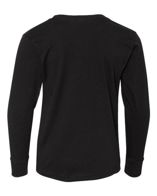 Youth Fine Jersey Long Sleeve Tee - Black Back