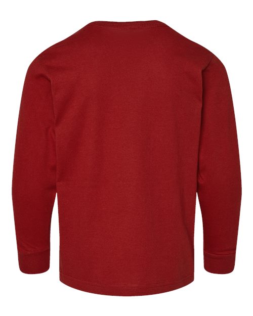 Youth Fine Jersey Long Sleeve Tee - Garnet Back
