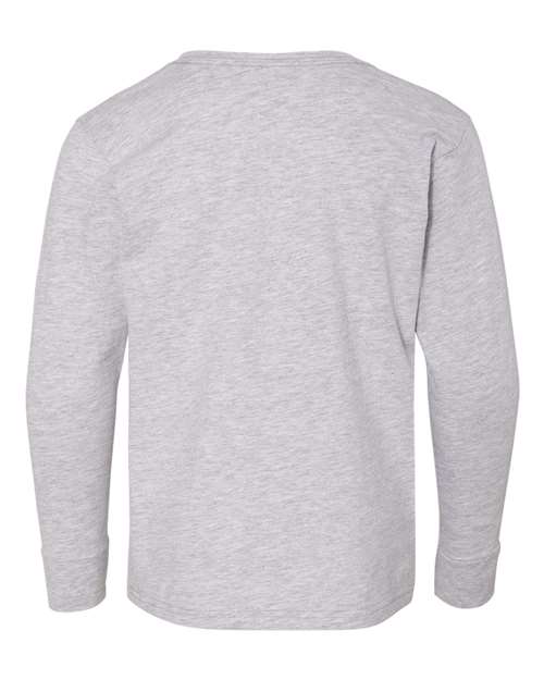 Youth Fine Jersey Long Sleeve Tee - Heather Back