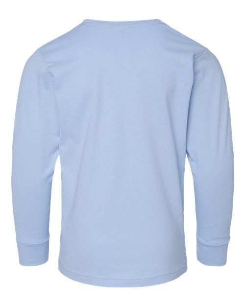 Youth Fine Jersey Long Sleeve Tee - Light Blue Back