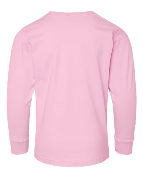 Youth Fine Jersey Long Sleeve Tee - Pink Back