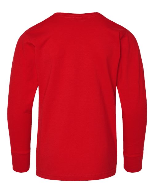 Youth Fine Jersey Long Sleeve Tee - Red Back