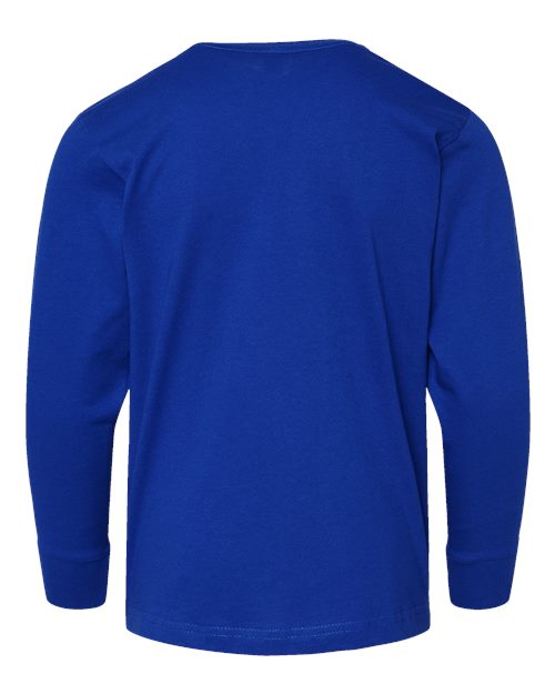 Youth Fine Jersey Long Sleeve Tee - Royal Back