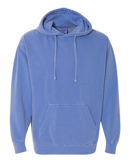 Unisex Garment-Dyed Hooded Sweatshirt - Flo Blue Front