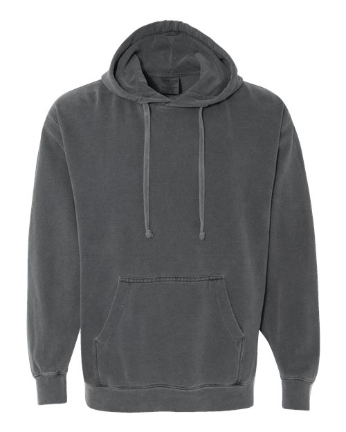 Comfort Colors Unisex Garment-Dyed Hooded Sweatshirt - Pepper Front