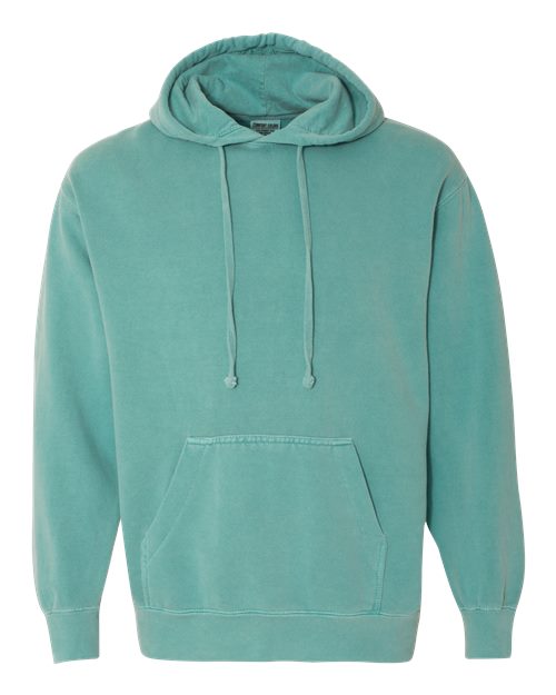 Unisex Garment-Dyed Hooded Sweatshirt - Seafoam Front