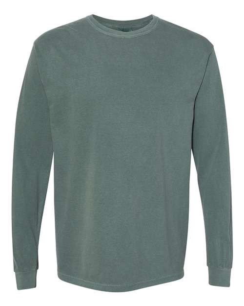 Comfort Colors Unisex Garment-Dyed Heavyweight Long Sleeve T-Shirt - Blue Spruce Front