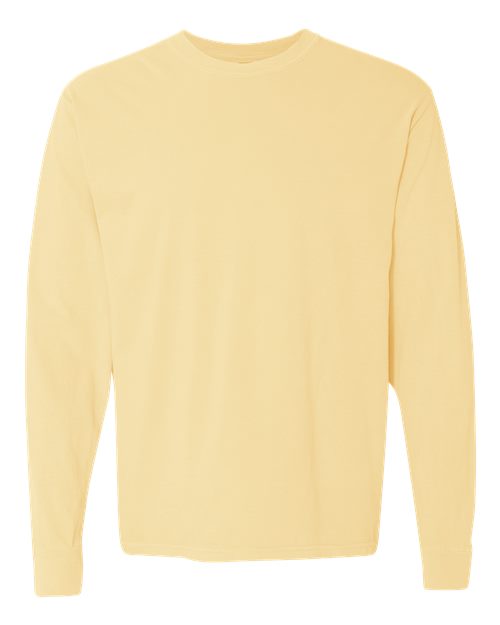 Comfort Colors Unisex Garment-Dyed Heavyweight Long Sleeve T-Shirt - Butter Front